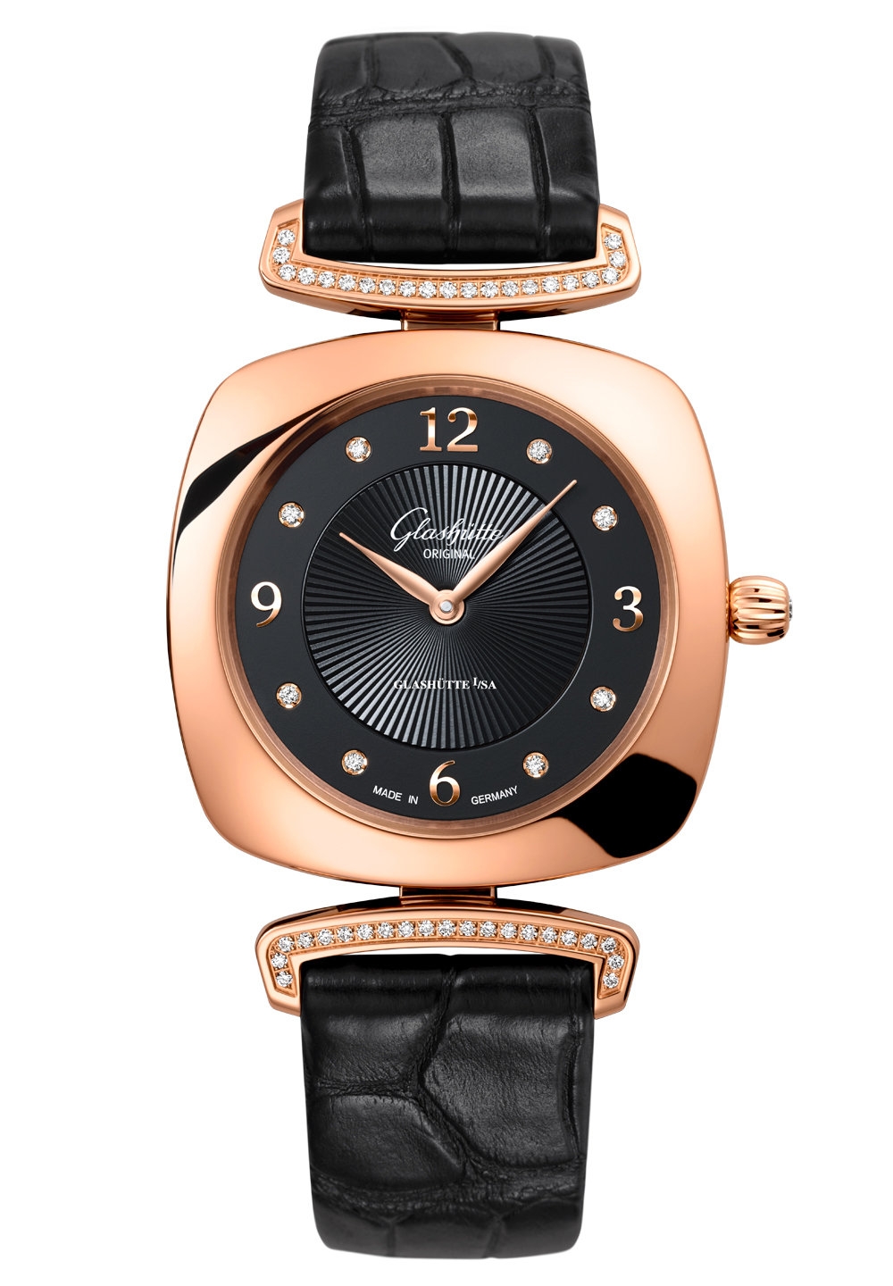 Glashütte Original 1-03-02-09-05-30 : Pavonina Red Gold / Diamond / Black / Alligator