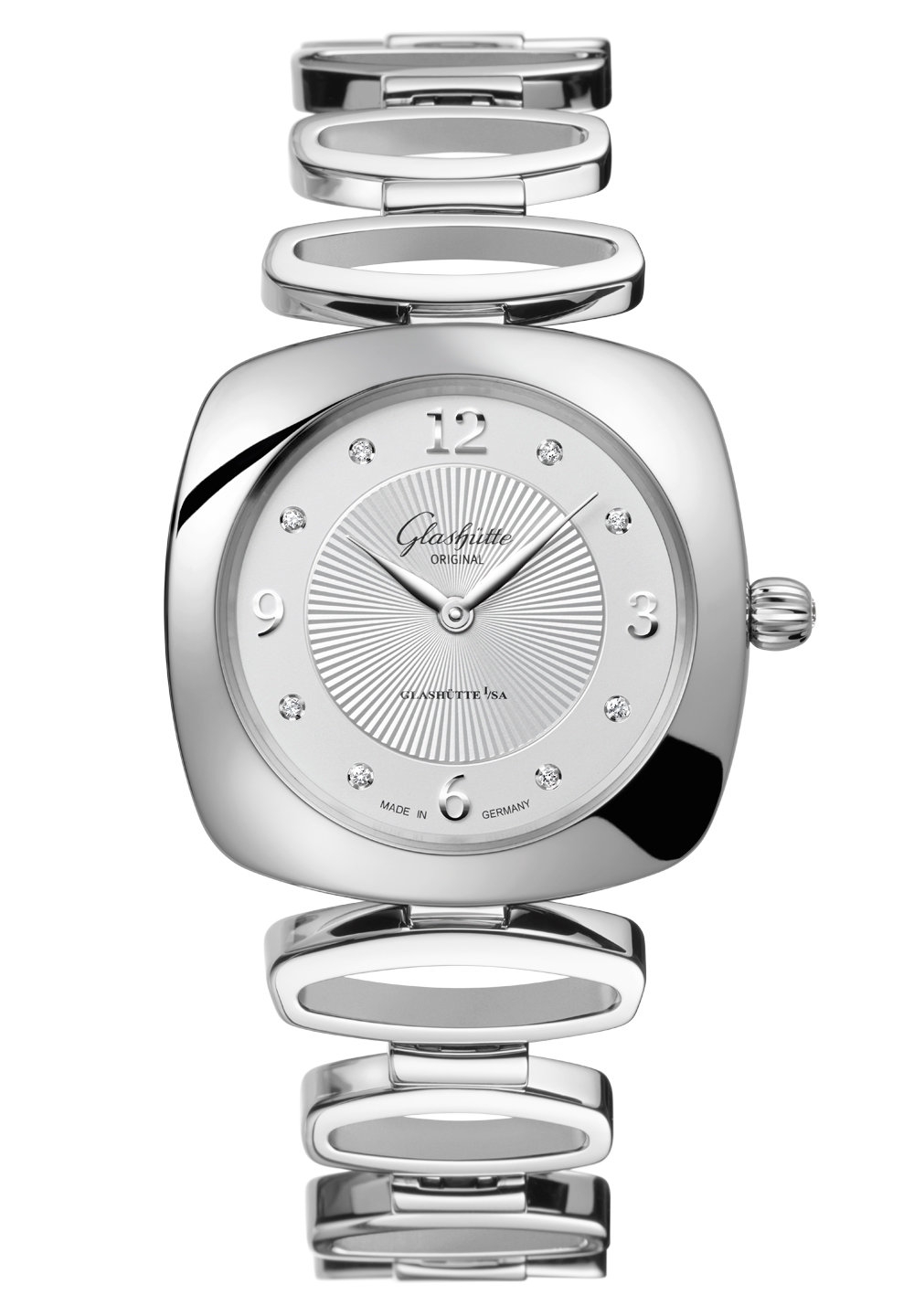 Glashütte Original 1-03-02-12-12-14 : Pavonina Stainless Steel / Silver / Bracelet
