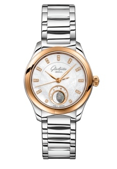 Glashütte Original 1-35-14-01-06-14 : Lady Serenade Luna Stainless Steel - Red Gold / MOP/ Bracelet