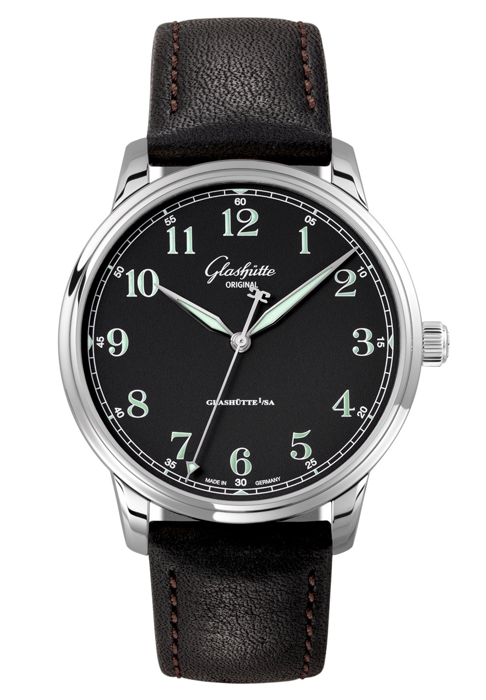 Glashütte Original 1-36-01-03-02-30 : Senator Excellence Stainless Steel / Black / Calf / Folding