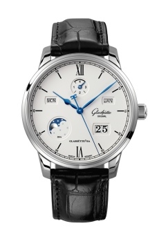 Glashütte Original 1-36-02-01-02-61 : Senator Perpetual Calendar Stainless Steel / Silver / Alligator - Folding