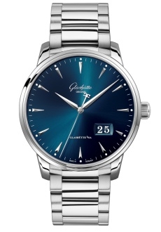Glashütte Original 1-36-03-04-02-71 : Senator Excellence Panorama Date Stainless Steel / Blue / Bracelet
