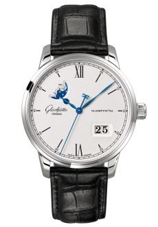 Glashütte Original 1-36-04-01-02-61 : Senator Excellence Panorama Date Moonphase Stainless Steel / Silver / Alligator / Folding
