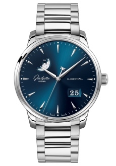 Glashütte Original 1-36-04-04-02-71 : Senator Excellence Panorama Date Moonphase Stainless Steel / Blue / Bracelet