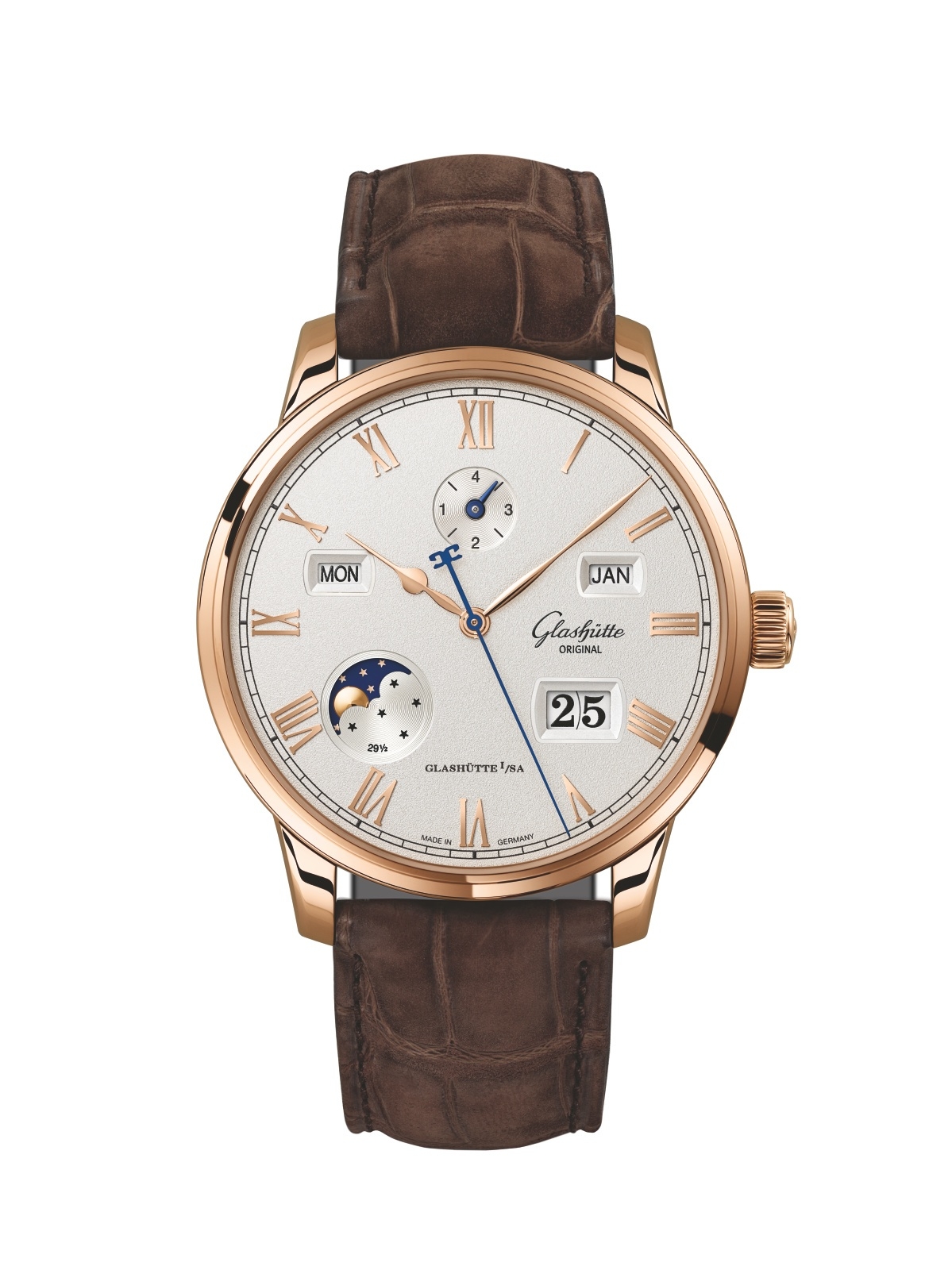 Glashütte Original 1-36-12-02-05-62 : Senator Perpetual Calendar Red Gold / Silver