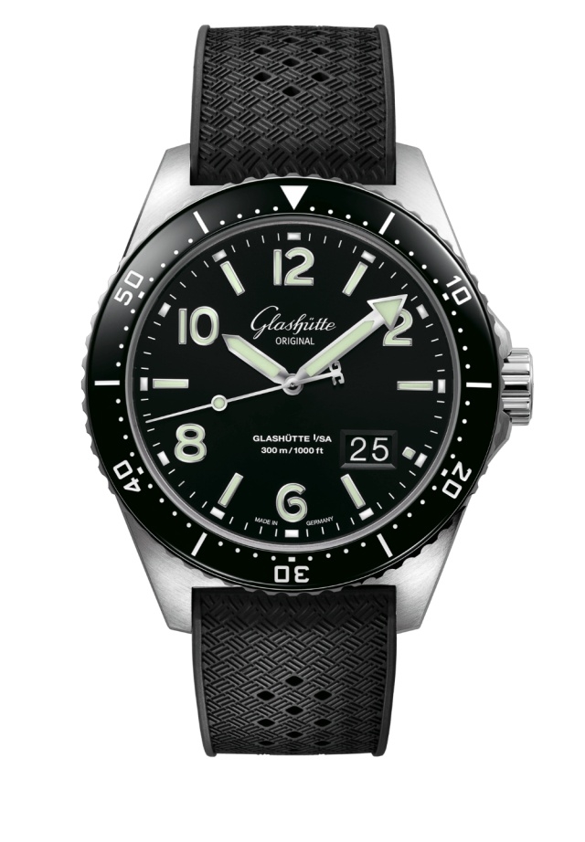 Glashütte Original 1-36-13-01-80-33 : SeaQ Panorama Date Stainless Steel / Black / Rubber - Folding
