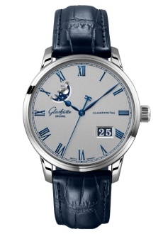 Glashütte Original 1-36-24-02-02-61 : Senator Excellence Panorama Date Moonphase Stainless Steel / Grey / Alligator - Folding