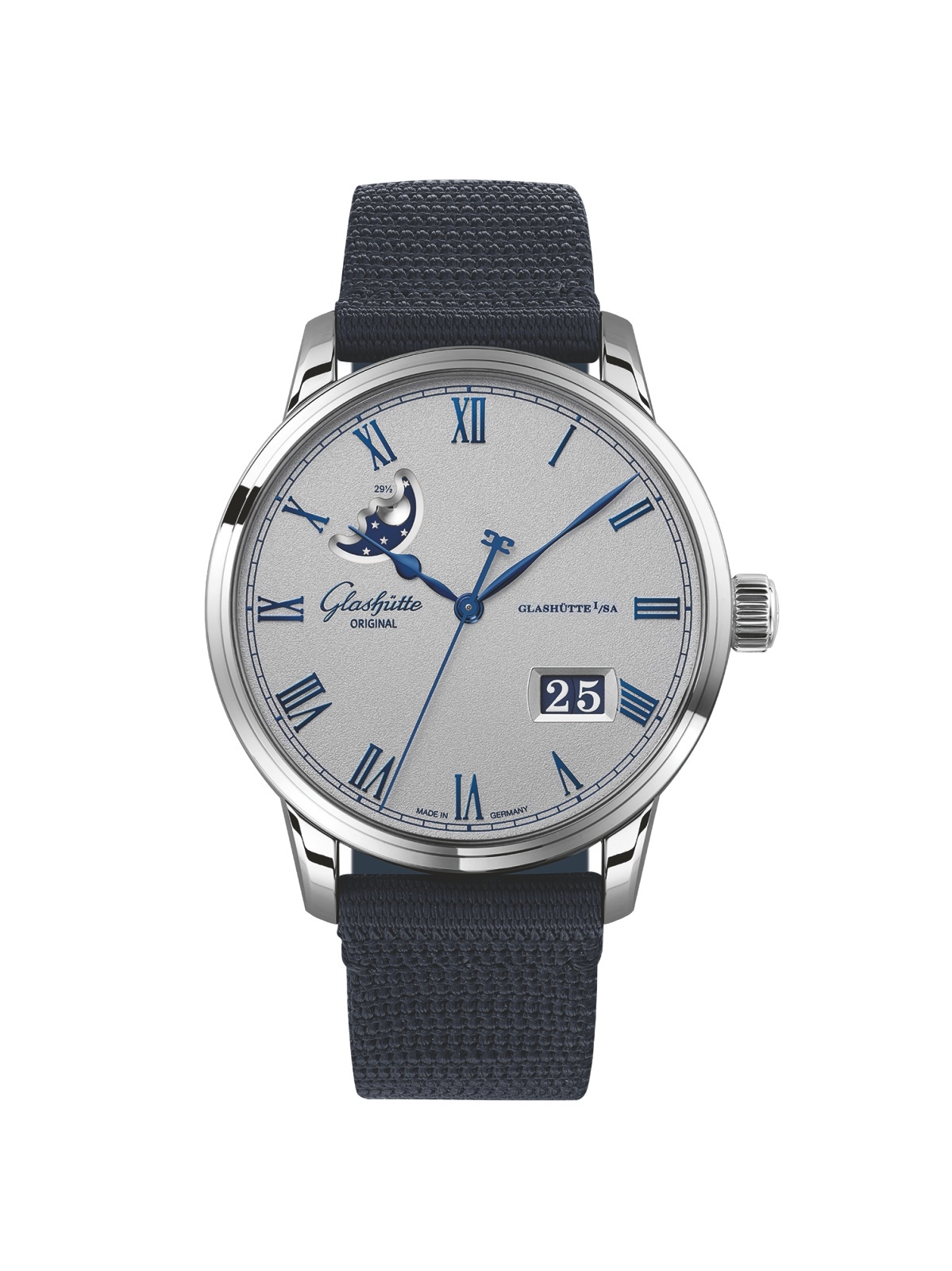 Glashütte Original 1-36-24-02-02-64 : Senator Excellence Panorama Date Moonphase Stainless Steel / Grey / Synthetic