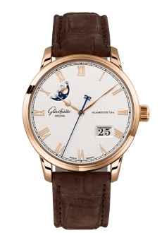 Glashütte Original 1-36-24-02-05-02 : Senator Excellence Panorama Date Moonphase Red Gold / Silver / Nubuck - Pin