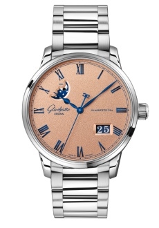 Glashütte Original 1-36-24-04-02-71 : Senator Excellence Panorama Date Moonphase Stainless Steel / Frosted Copper / Bracelet