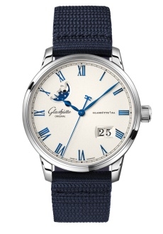 Glashütte Original 1-36-24-05-02-64 : Senator Excellence Panorama Date Moonphase Stainless Steel / Frosted Silver / Synthetic - Folding