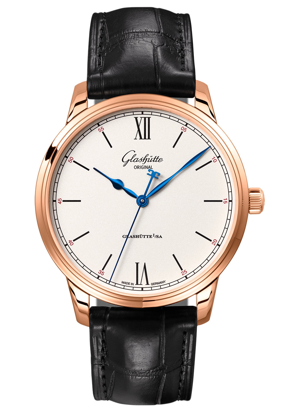 Glashütte Original 1-36-59-02-05-01 : Senator Excellence Red Gold / Silver / Alligator / Pin