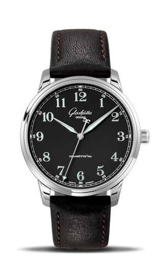 Glashütte Original 1-36-59-03-02-01 : Senator Excellence Stainless Steel / Black / Calf / Pin