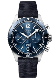 Glashütte Original 1-37-23-02-81-09 : SeaQ Chronograph Stainless Steel / Blue / Synthetic - Folding