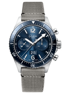 Glashütte Original 1-37-23-02-81-34 : SeaQ Chronograph Stainless Steel / Blue / Synthetic - Folding