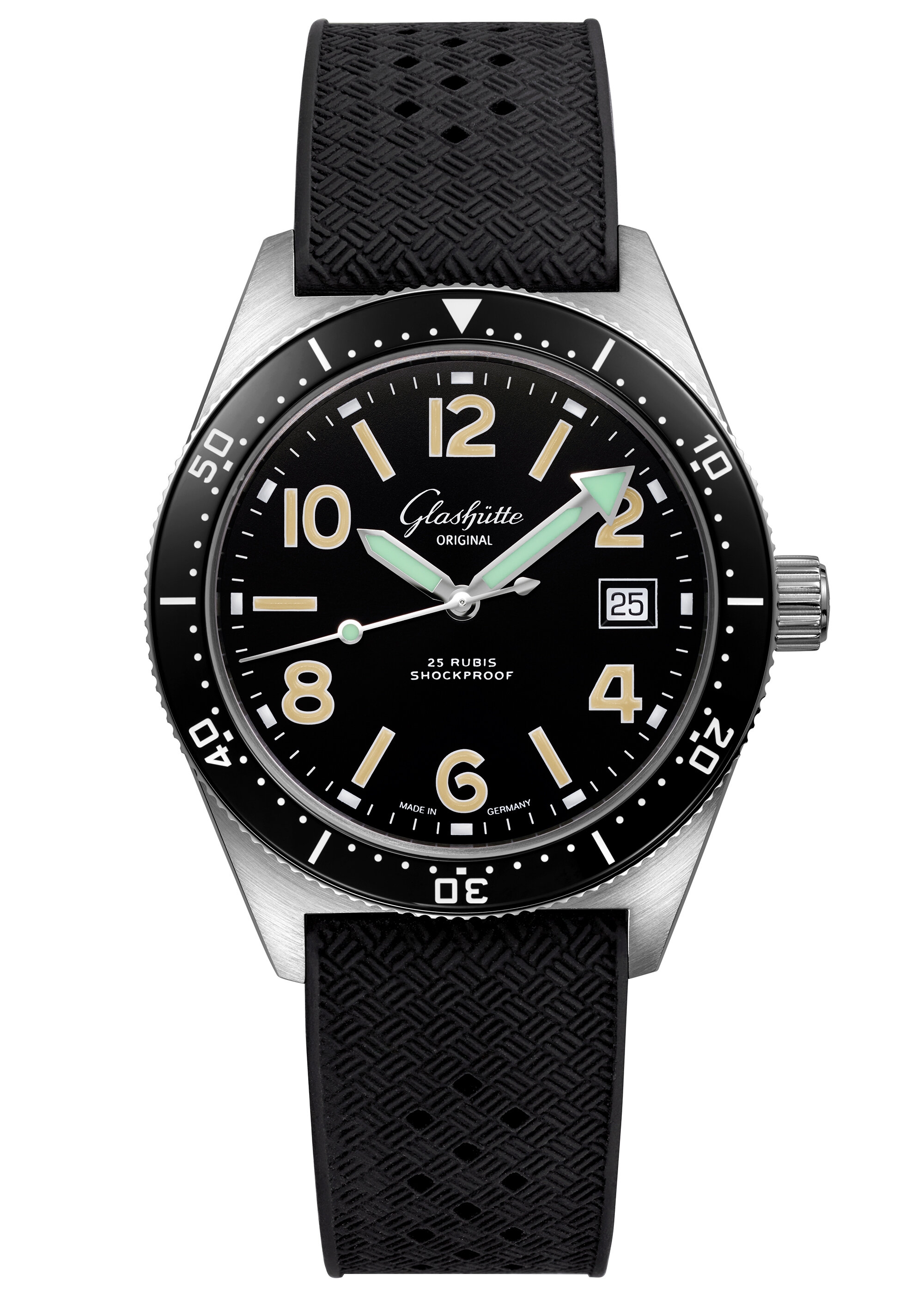 Glashütte Original 1-39-11-01-80-33 : SeaQ 1969 Date Stainless Steel / Black / Rubber / Folding