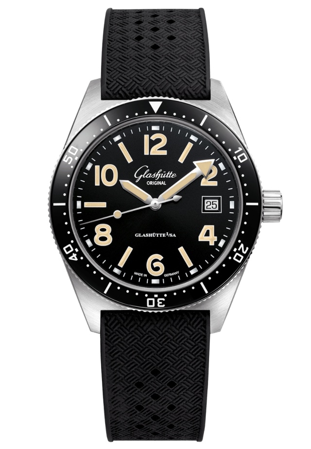 Glashütte Original 1-39-11-06-60-06 : SeaQ Date Stainless Steel / Black / Rubber - Pin