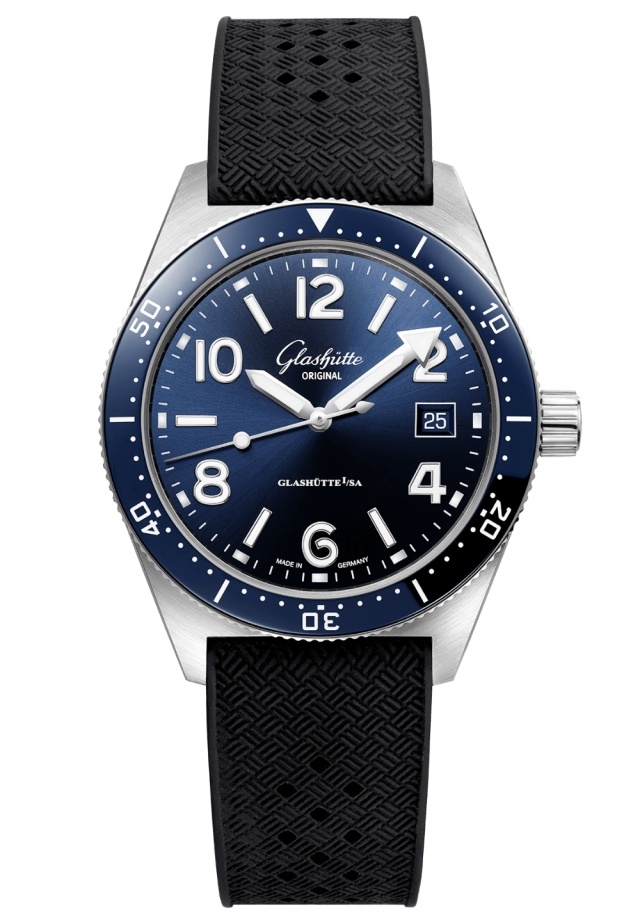 Glashütte Original 1-39-11-09-61-33 : SeaQ Date Stainless Steel / Blue / Rubber - Folding