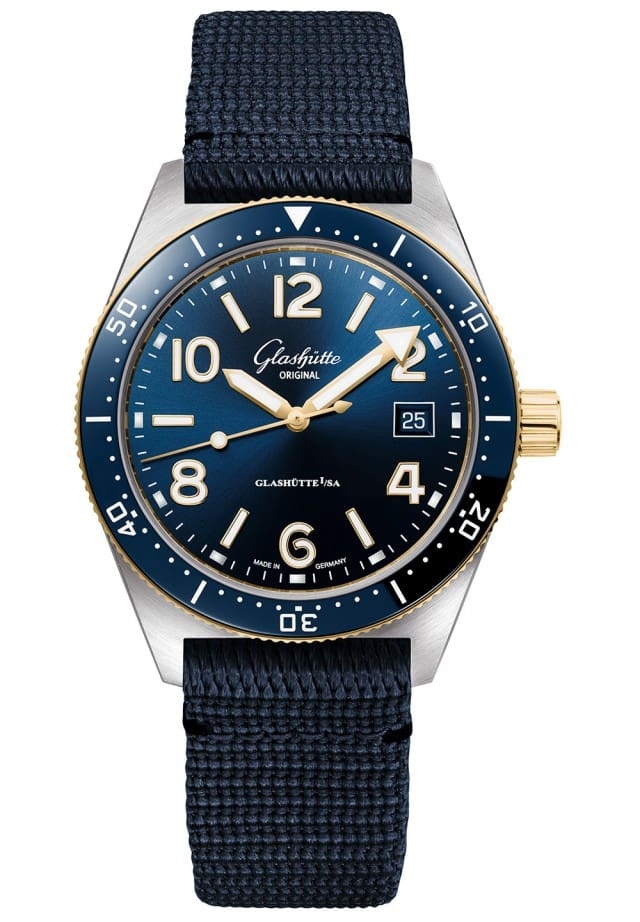 Glashütte Original 1-39-11-10-90-34 : SeaQ Date Stainless Steel / Blue / Synthetic - Folding