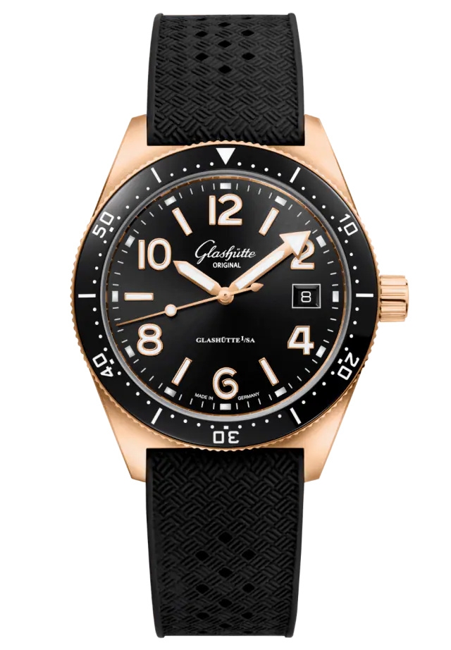 Glashütte Original 1-39-11-17-91-33 : SeaQ Date Red Gold / Black / Rubber