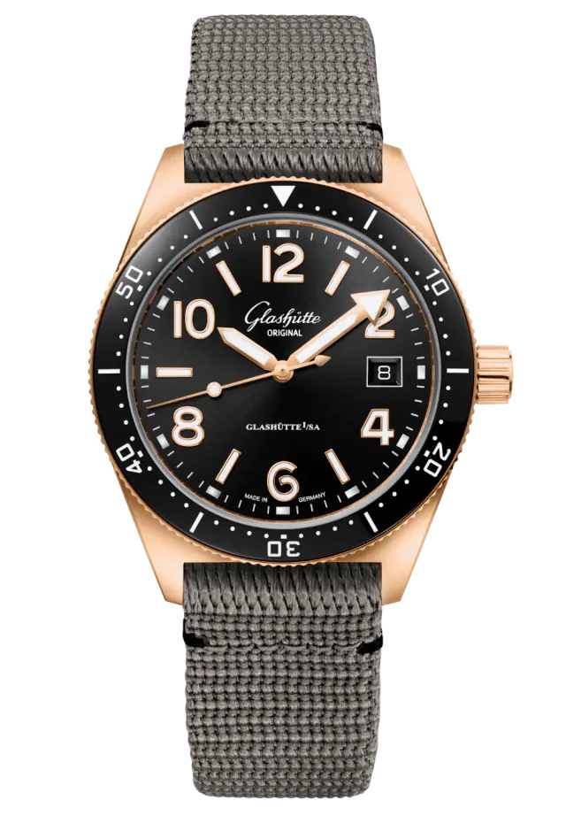 Glashütte Original 1-39-11-17-91-34 : SeaQ Date Red Gold / Black / Synthetic