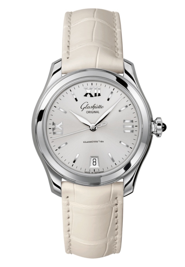 Glashütte Original 1-39-22-02-02-04 : Lady Serenade Stainless Steel / Silver / Alligator - Folding