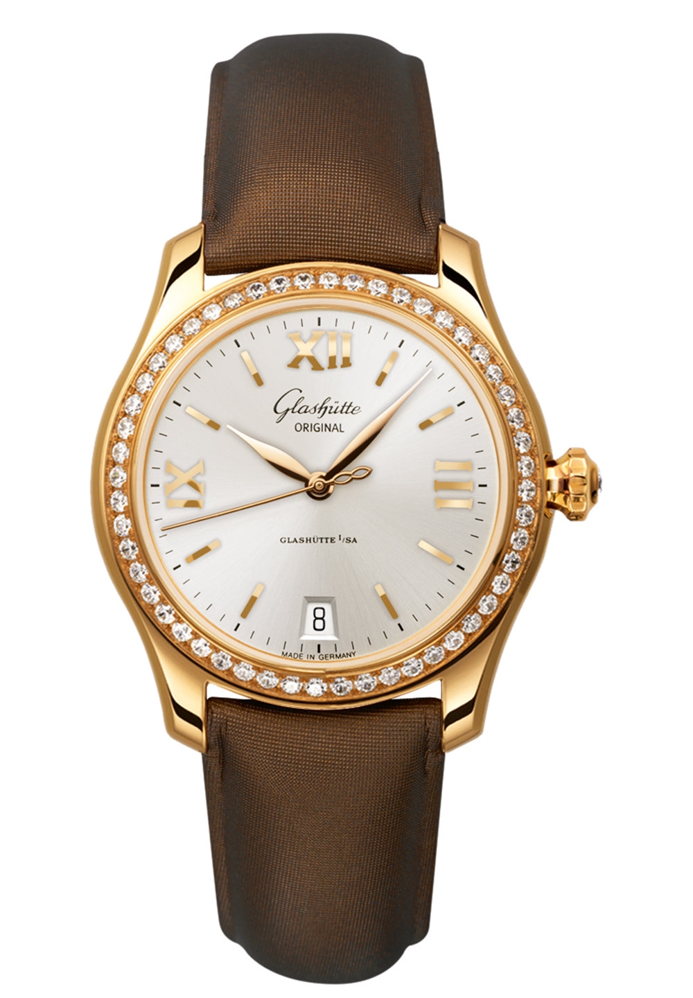 Glashütte Original 1-39-22-04-11-44 : Lady Serenade Rose Gold / Diamond / Silver / Calf - Pin