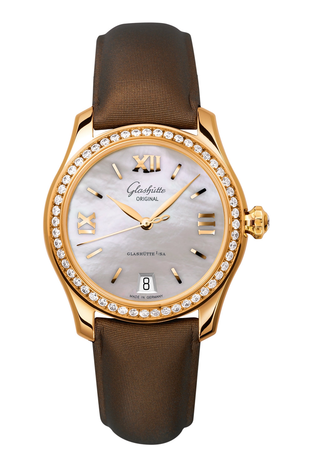 Glashütte Original 1-39-22-09-11-04 : Lady Serenade Rose Gold / Diamond / MOP / Calf - Folding