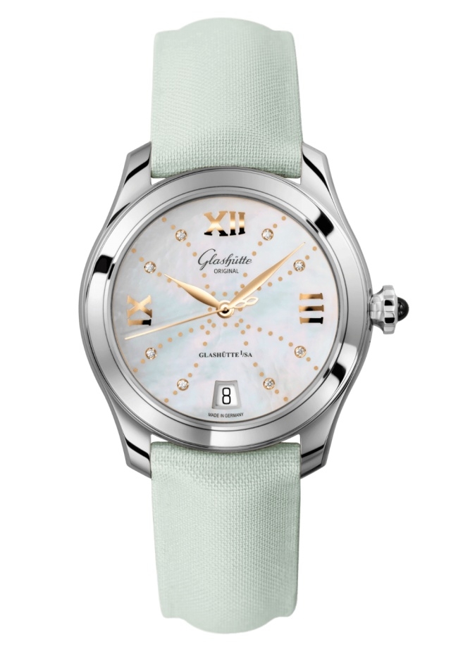 Glashütte Original 1-39-22-12-02-04 : Lady Serenade Stainless Steel / MOP - Index Line / Satin - Folding