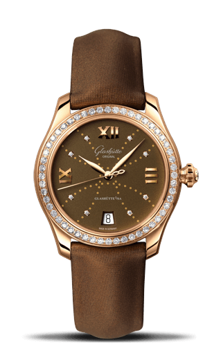 Glashütte Original 1-39-22-13-11-44 : Lady Serenade Rose Gold / Diamond / Brown - Index Line