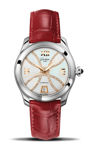 Glashütte Original 1-39-22-14-02-44 : Lady Serenade Stainless Steel / MOP - Index Line / Alligator