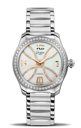 Glashütte Original 1-39-22-14-22-34 : Lady Serenade Stainless Steel / Diamond / MOP - Index Line / Bracelet