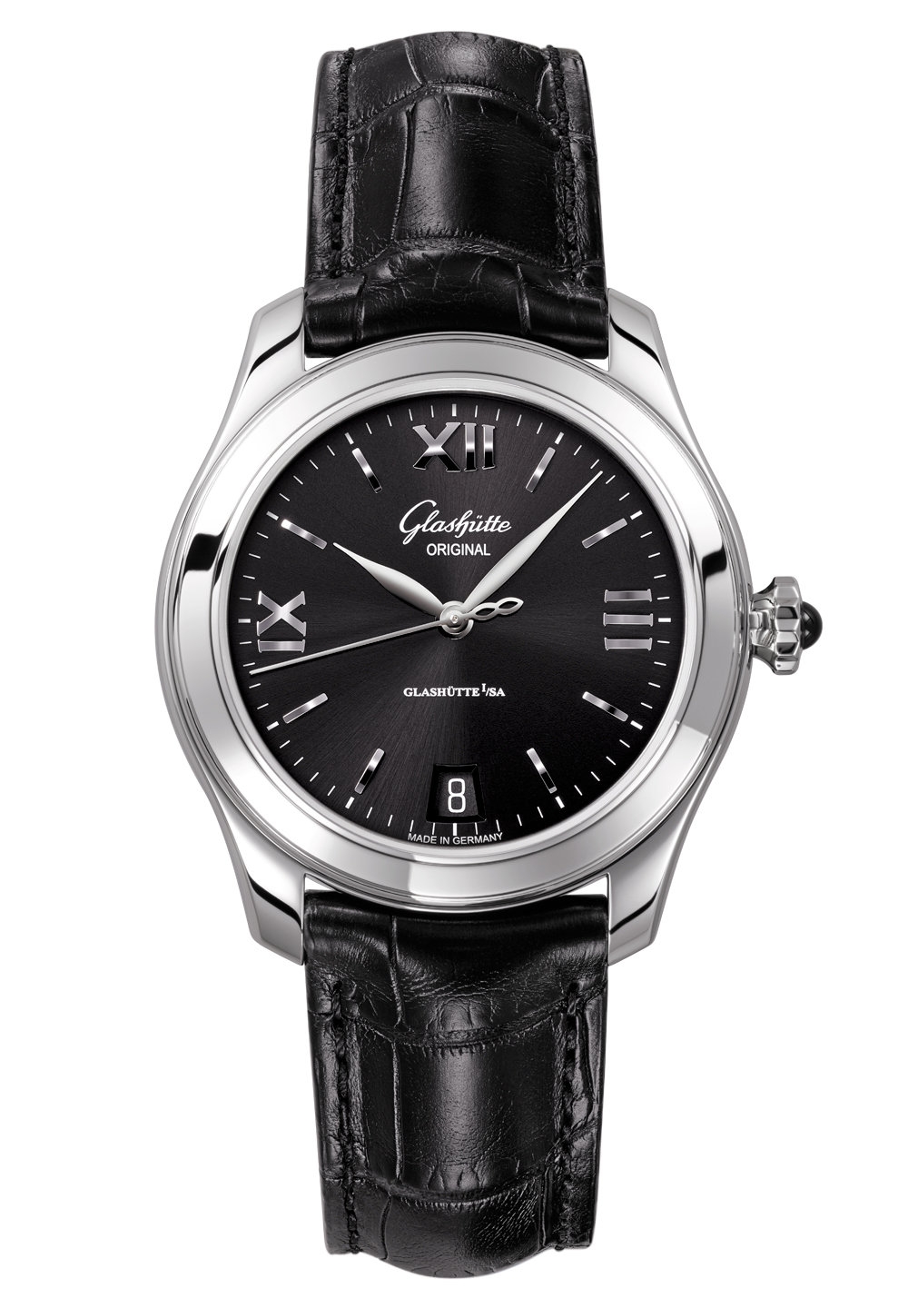 Glashütte Original 1-39-22-20-02-04 : Lady Serenade Stainless Steel / Black / Alligator - Folding