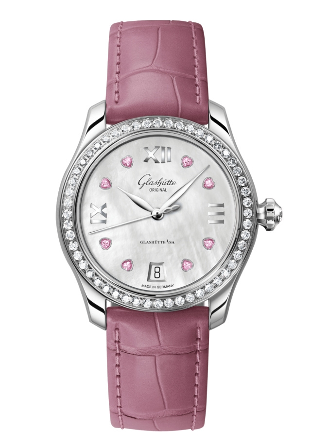 Glashütte Original 1-39-22-21-22-44 : Lady Serenade Stainless Steel / Diamond / Valentine's Day - Pin