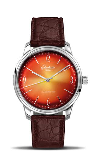 Glashütte Original 1-39-52-07-02-01 : Sixties Stainless Steel / Iconic Red / Alligator