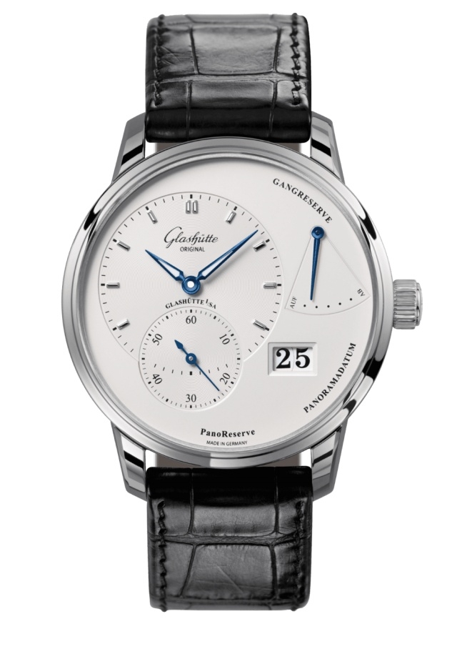 Glashütte Original 1-65-01-22-12-61 : PanoReserve Stainless Steel / Silver / Alligator - Folding
