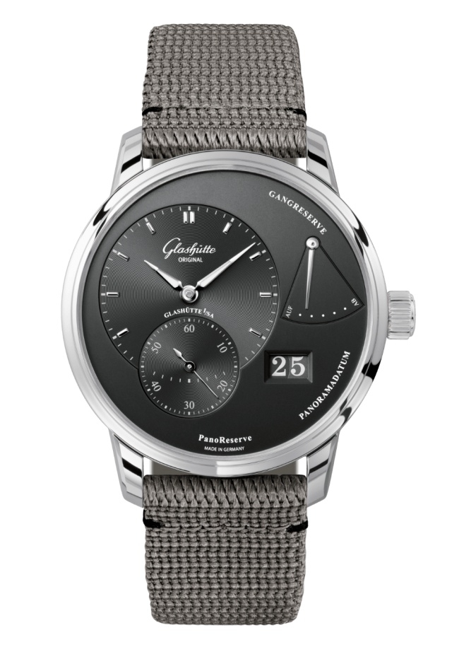 Glashütte Original 1-65-01-23-12-66 : PanoReserve Stainless Steel / Grey / Synthetic