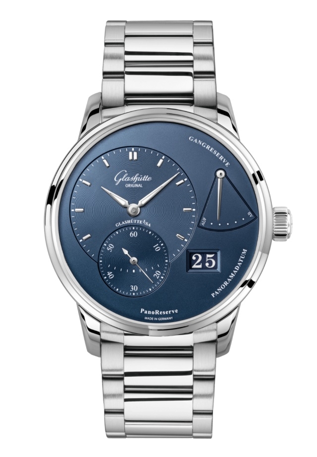 Glashütte Original 1-65-01-26-12-71 : PanoReserve Stainless Steel / Blue /  Bracelet