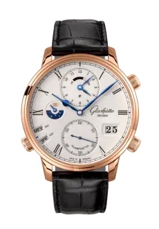 Glashütte Original 1-89-02-01-05-61 : Senator Cosmopolite Red Gold / Silver / Alligator / Folding