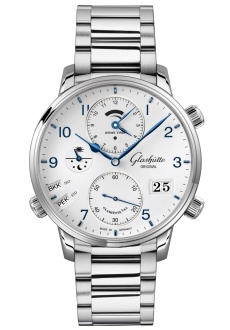 Glashütte Original 1-89-02-03-02-70 : Senator Cosmopolite Stainless Steel / Silver-Arabic / Bracelet