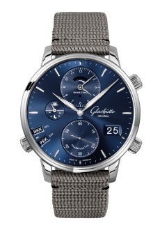 Glashütte Original 1-89-02-05-02-66 : Senator Cosmopolite Stainless Steel / Blue / Synthetic