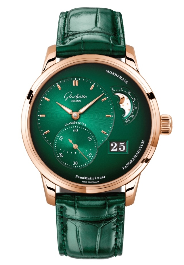 Glashütte Original 1-90-02-23-35-61 : PanoMatic Lunar Red Gold / Green / Alligator - Folding