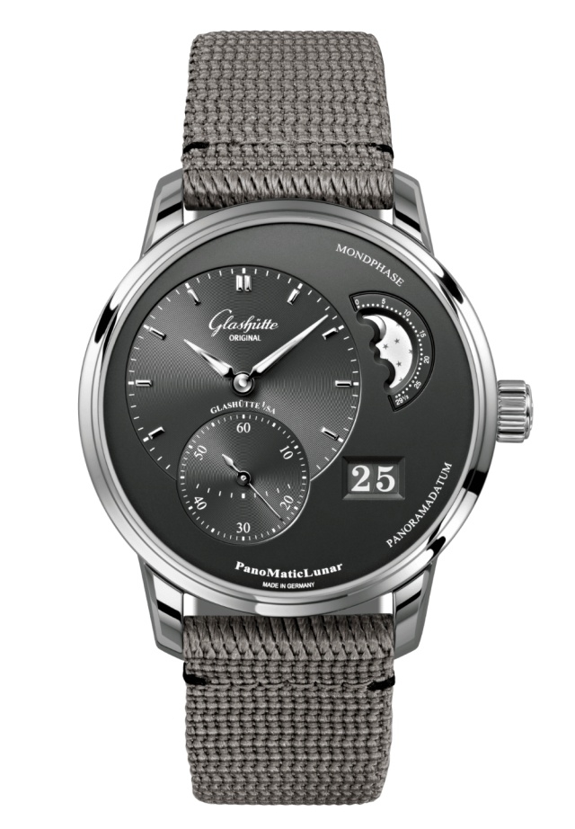 Glashütte Original 1-90-02-43-32-66 : PanoMatic Lunar Stainless Steel / Grey / Synthetic
