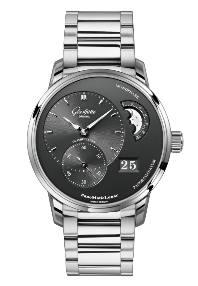 Glashütte Original 1-90-02-43-32-71 : PanoMatic Lunar Stainless Steel / Grey / Bracelet