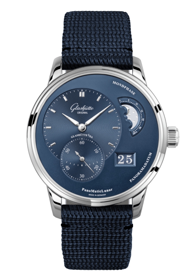 Glashütte Original 1-90-02-46-32-34 : PanoMatic Lunar Stainless Steel / Blue / Synthetic