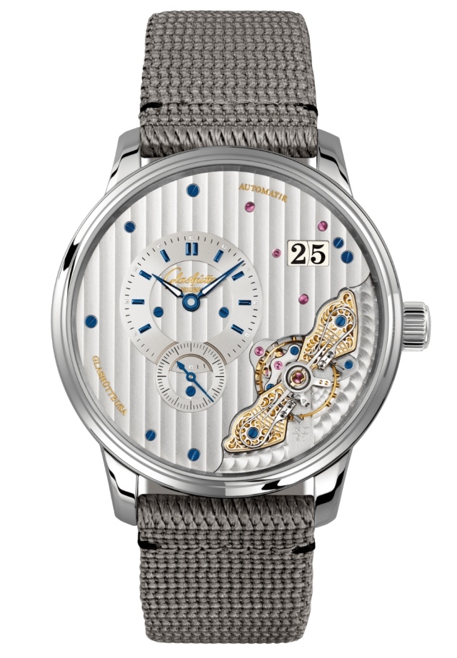 Glashütte Original 1-91-02-02-02-66 : PanoMaticInverse Stainless Steel / Silver / Synthetic