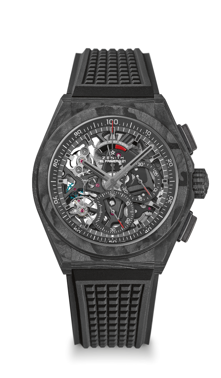 Zenith 10.9000.9004/96.R782 : Defy El Primero 21 Full Carbon / Skeleton / Rubber