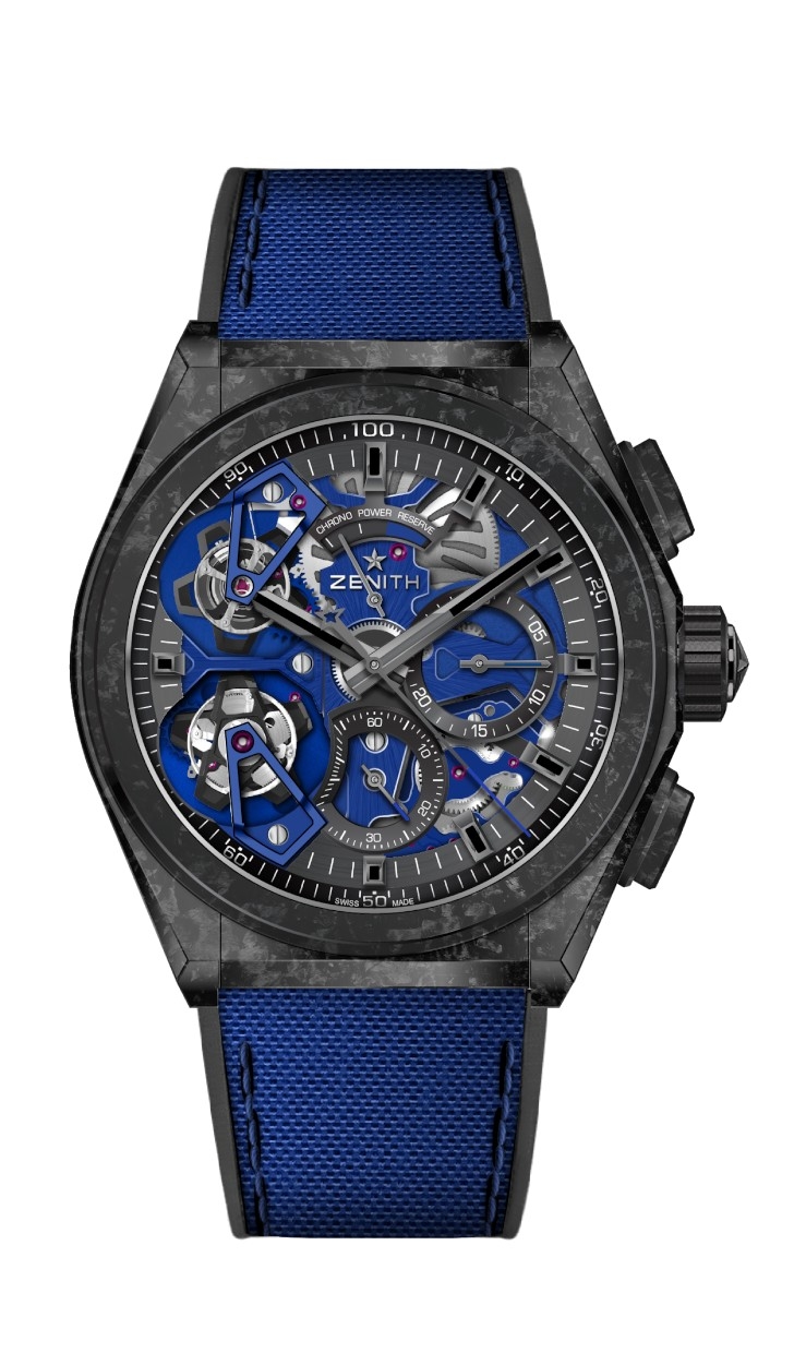 Zenith 10.9000.9020/79.R918 : Defy Double Tourbillon Full Carbon / Skeleton / Cordura