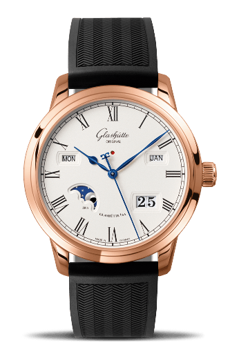 Glashütte Original 100-02-22-05-04 : Senator Perpetual Calendar Red Gold / Silver / Rubber / Folding