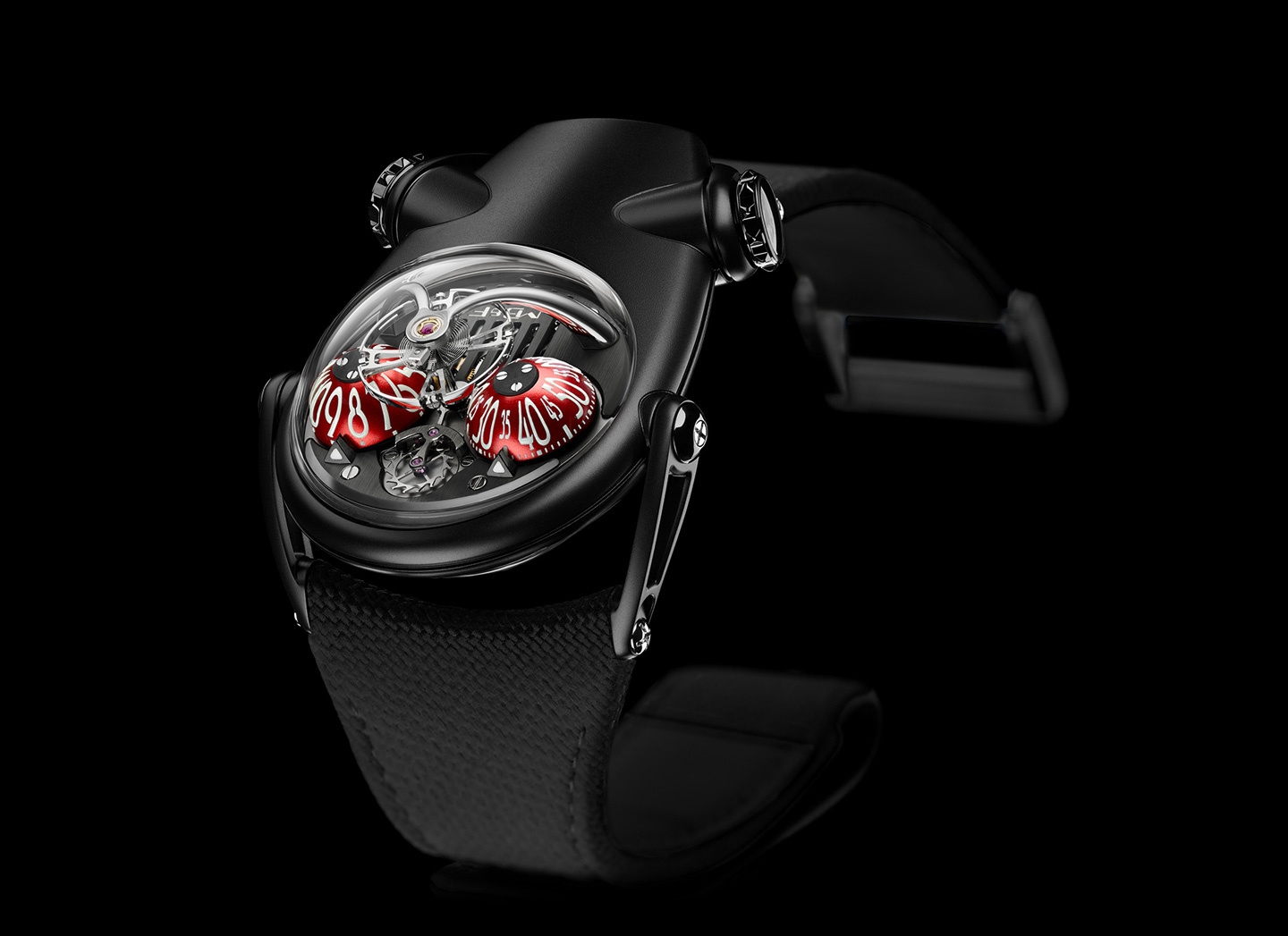 MB&F 100.AL.R : Horological Machine N°10 HM10 Dark Bulldog Red